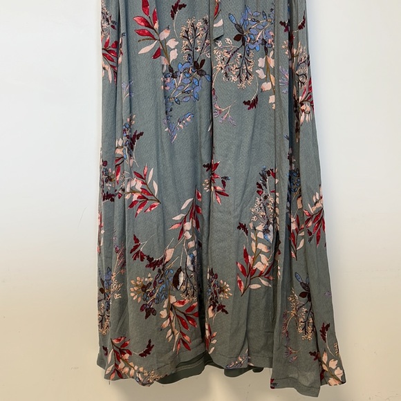 Lulus Fiorire slate blue floral day dress, size small - Picture 10 of 13
